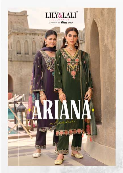 LILY AND LALI ARIANA PURE SIMMER SILK EMBROIDERY DRESSES-00028