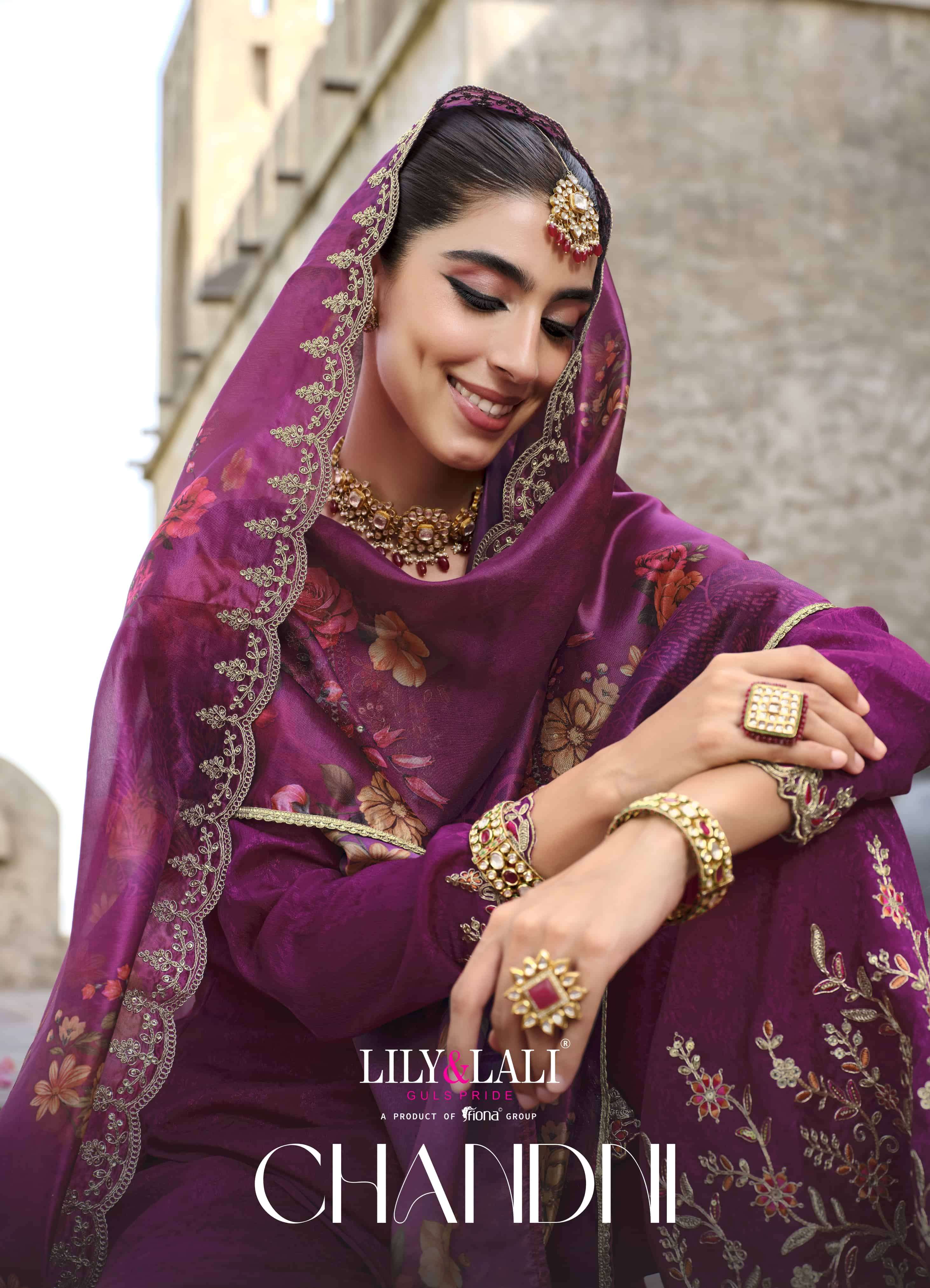 LILY AND LALI CHANDNI PURE CHINON SILK HAND WORK DRESSES-00028