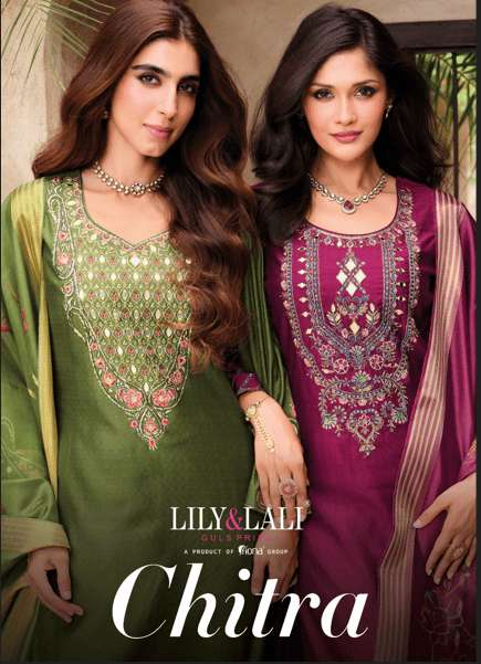 LILY AND LALI CHITRA PURE VISCOSE SILK DRESSES-00028