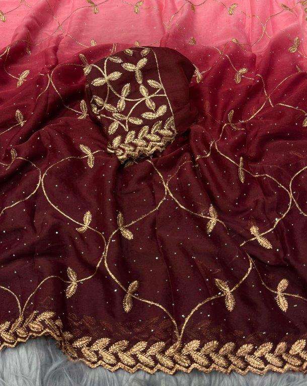 LPI BY ASLIWHOLESALE DESIGNER PURE FANCY EMBROIDERY SAREES-00256