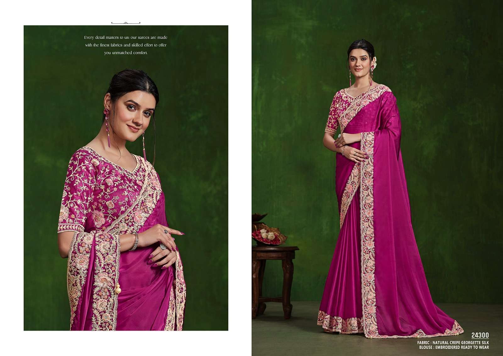 MAHOTSAV MOHMANTHAN RANJHANA 24300 TO 24307 SERIES PURE SILK SEQUENCE SAREES-00276