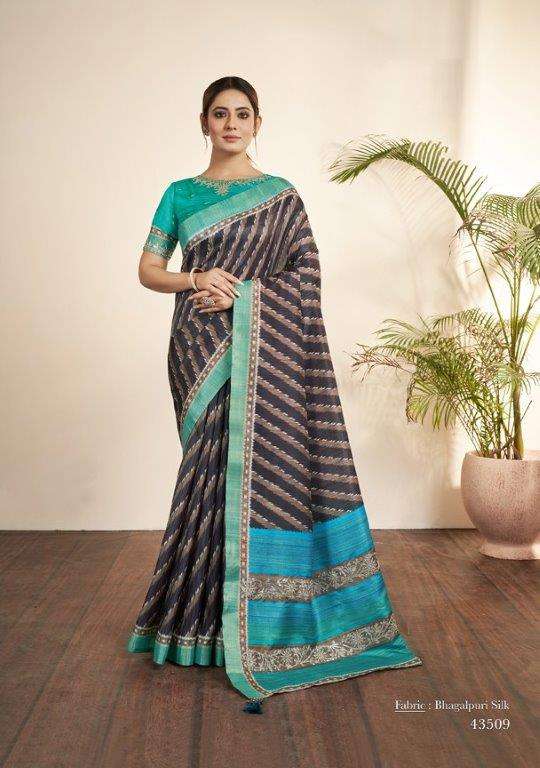 MAHOTSAV NORITA NIRVI 43500 43509 TO 43519 SERIES PURE SILK PRINTED SAREES-00276