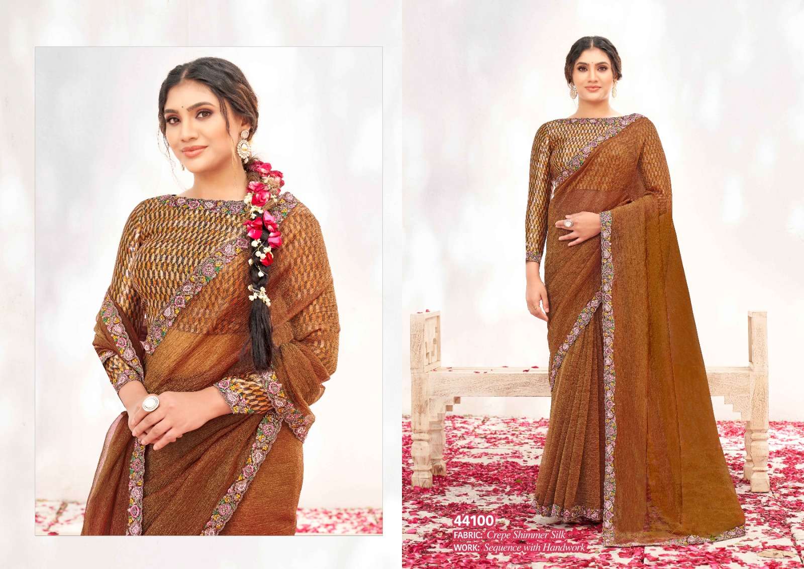 MAHOTSAV NORITA VARYA 44100 TO 44117 SERIES PURE SILK EMBROIDERY SAREES-00276