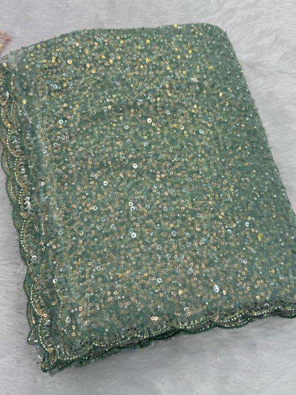 MALINI BY ASLIWHOLESALE DESIGNER PURE NET SEQUENCE SAREES-00103