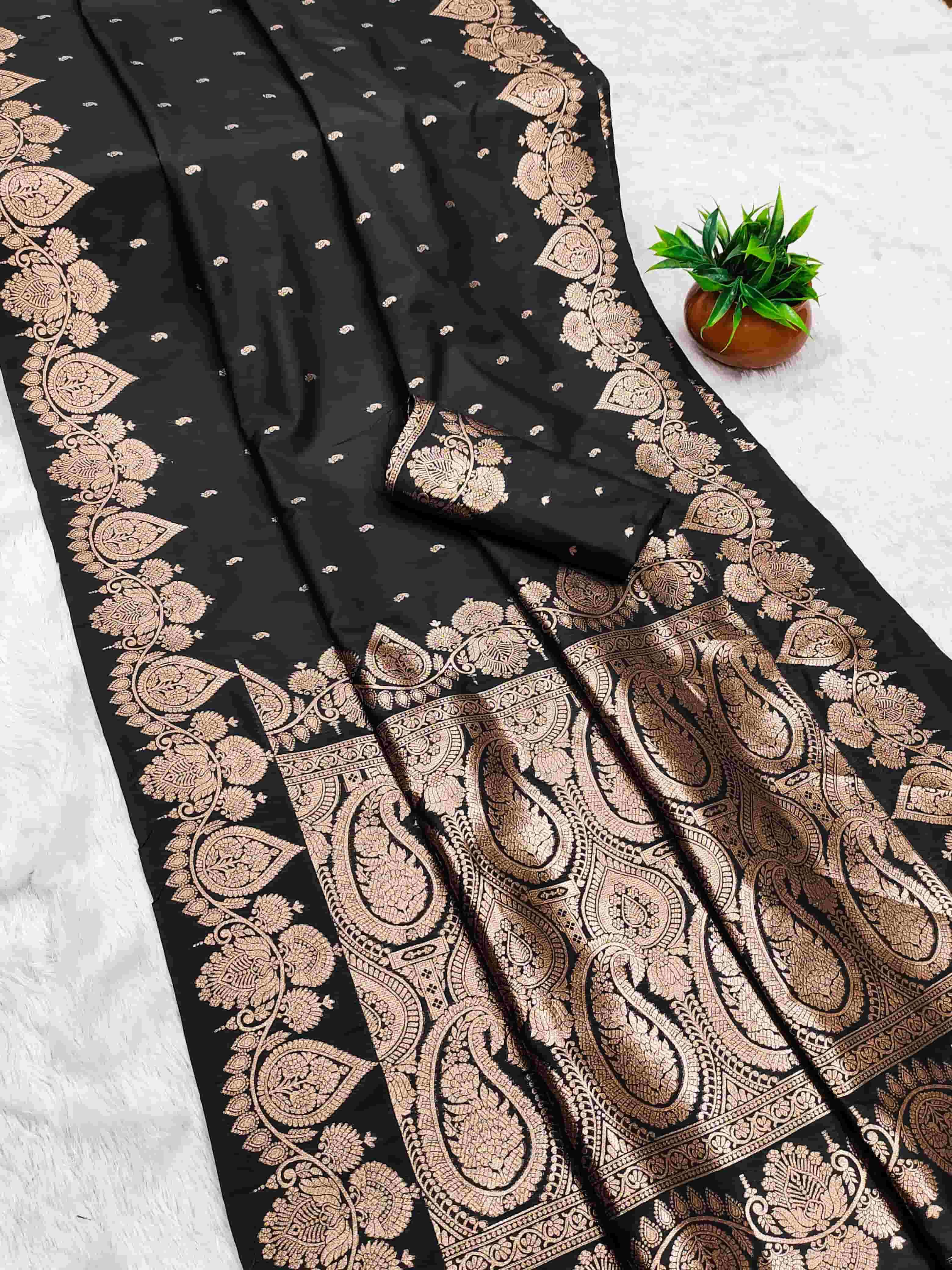MB-142 BY ASLIWHOLESALE DESIGNER PURE BANARASI SILK SAREES-00049