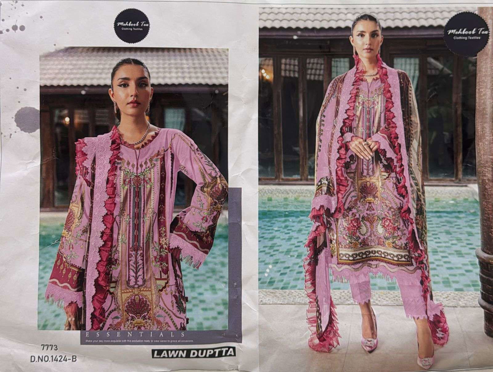 MEHBOOB TEX 1424 PURE COTTON EMBROIDERY PAKISTANI DRESS-00071