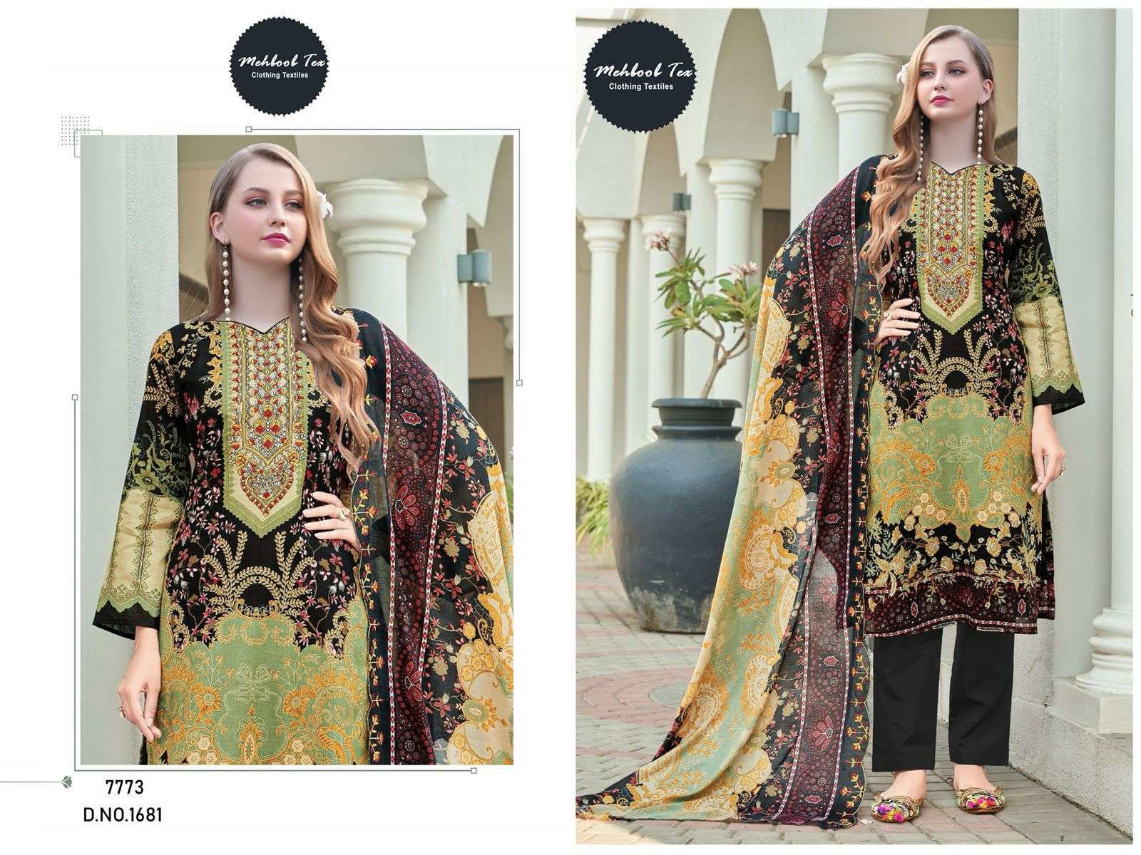 MEHBOOB TEX 1681 PURE COTTON PRINTED PAKISTANI DRESS-00071