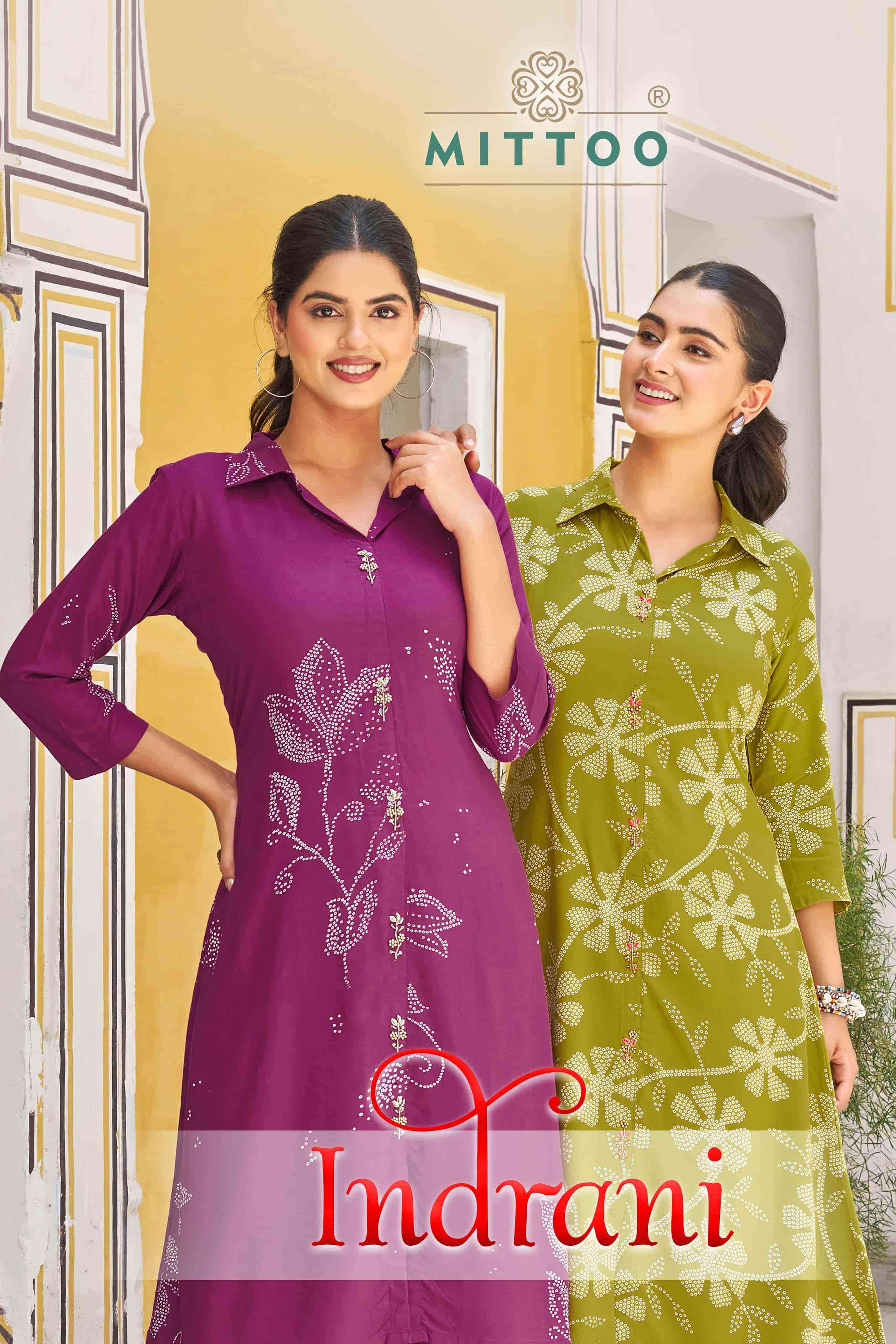 MITTOO INDRANI PURE RAYON PRINTED CO-ORD SET-00014