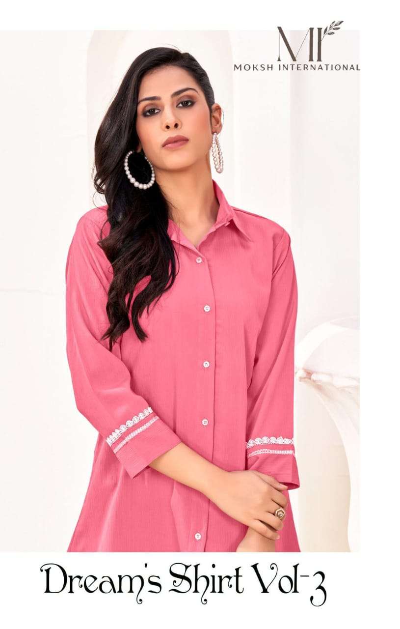 MOKSH INTERNATIONAL SHIRT VOL-3 2163 TO 2166 SEIRES PURE COTTON TOP-00154