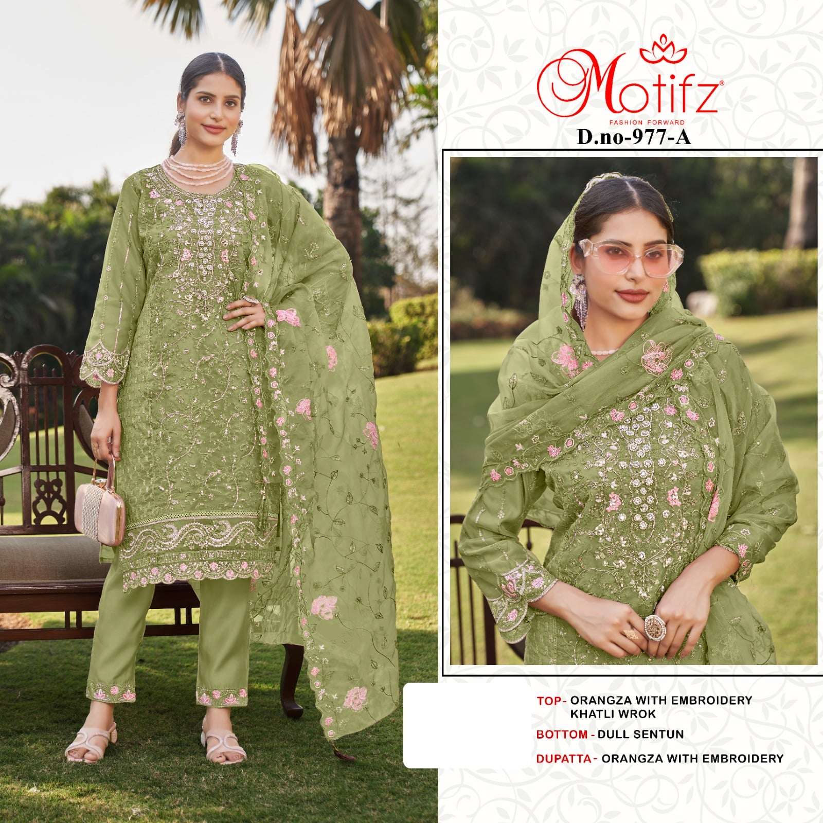 MOTIFZ 977 COLOUR PURE ORGAZNA EMBROIDERY PAKISTANI DRESSES-00011