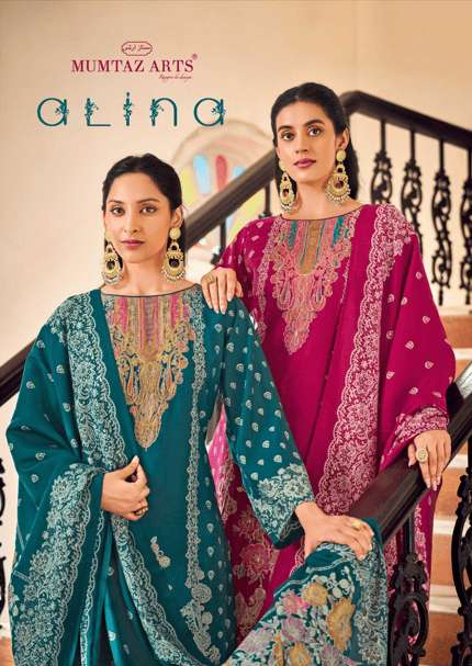 MUMTAZ ARTS ALINA PURE VISCOSE MUSLIN PRINTED EMBROIDERY PAKISTANI DRESSES-00011