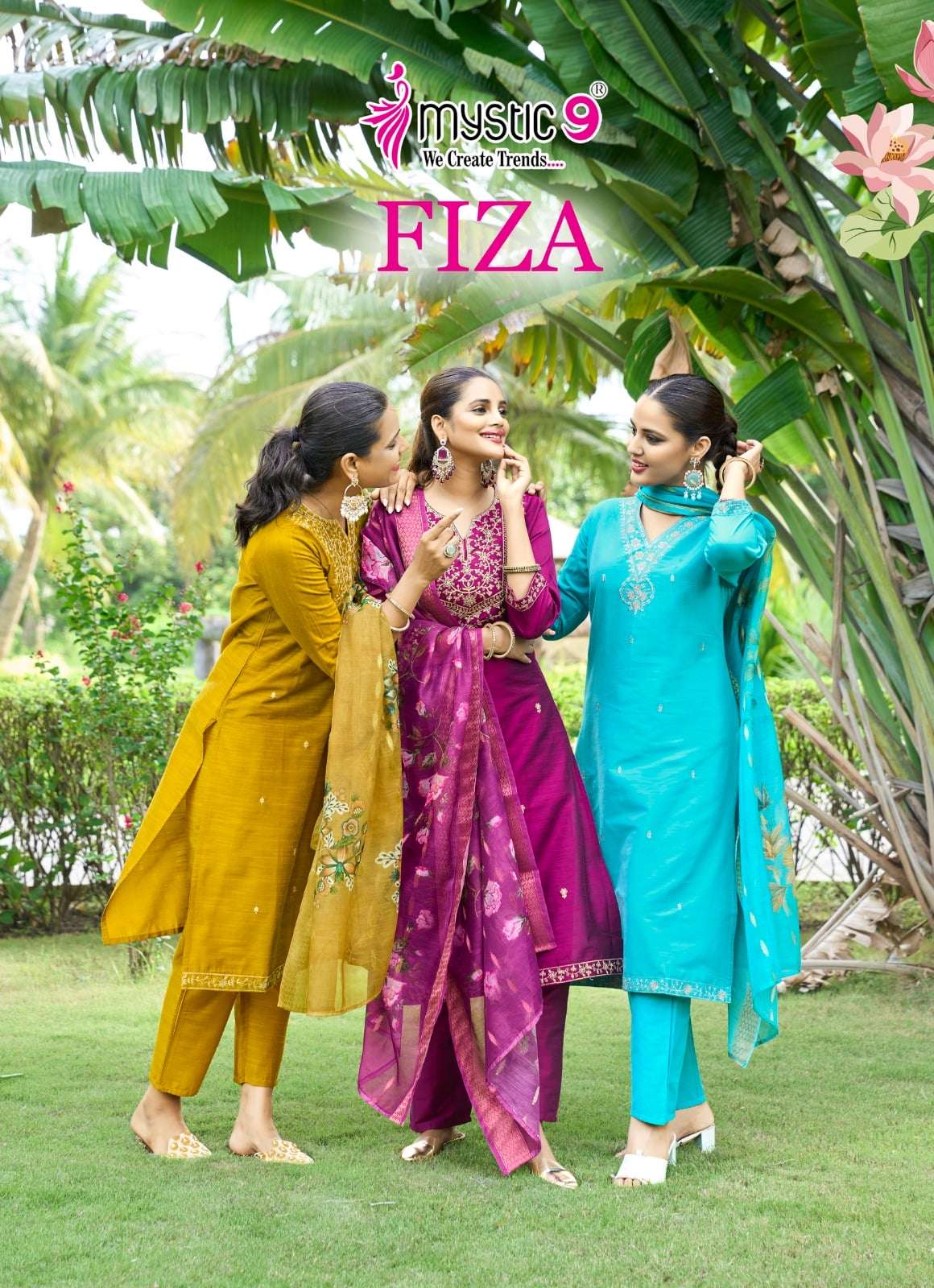  MYSTIC9 FIZA PURE SILK EMBROIDERY DRESSES-00140