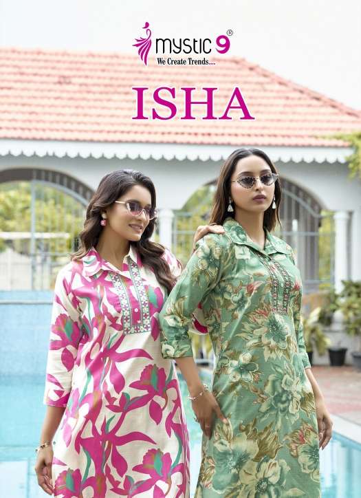MYSTIC9 ISHA VOL-02 2001 TO 2010 SERIES PURE VERTICAN PRINTED CO-ORD SET-00140