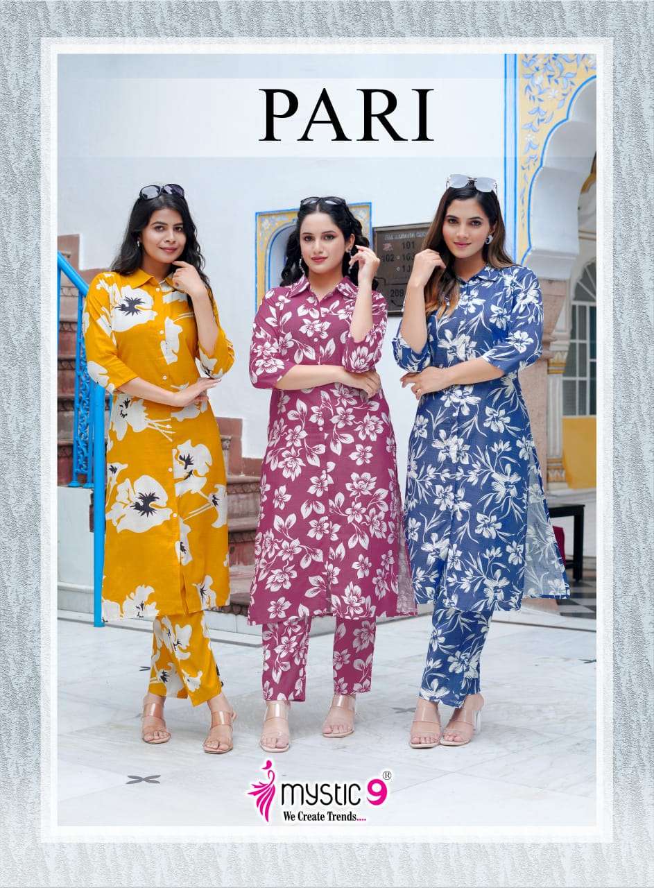 MYSTIC9 PARI VOL-02 PURE VERTICAN PRINTED CO-ORD SET-00140