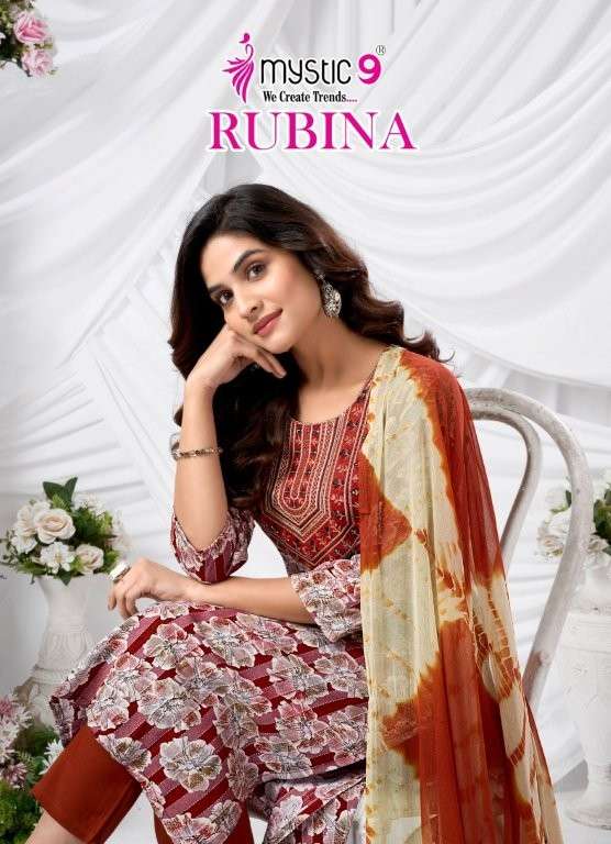 MYSTIC9 RUBINA VOL-10 PURE RAYON PRINTED DRESSES-00140