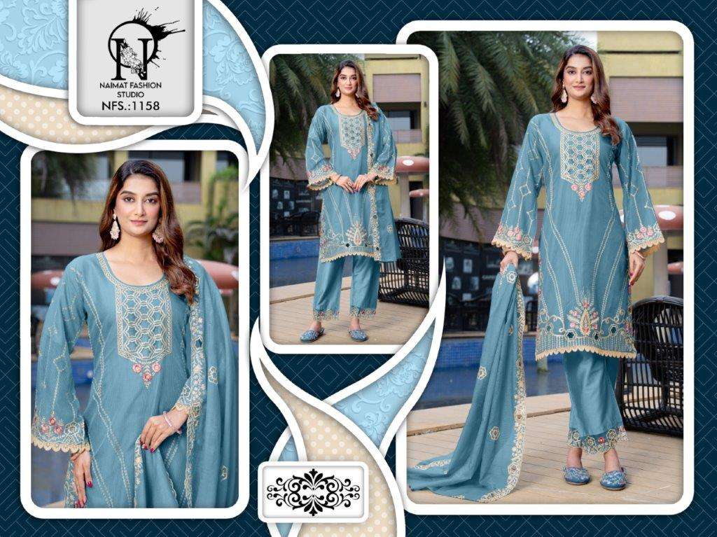 NAIMAT FASHION NFS-1158 PURE COTTON EMBROIDERY DRESSES-00088