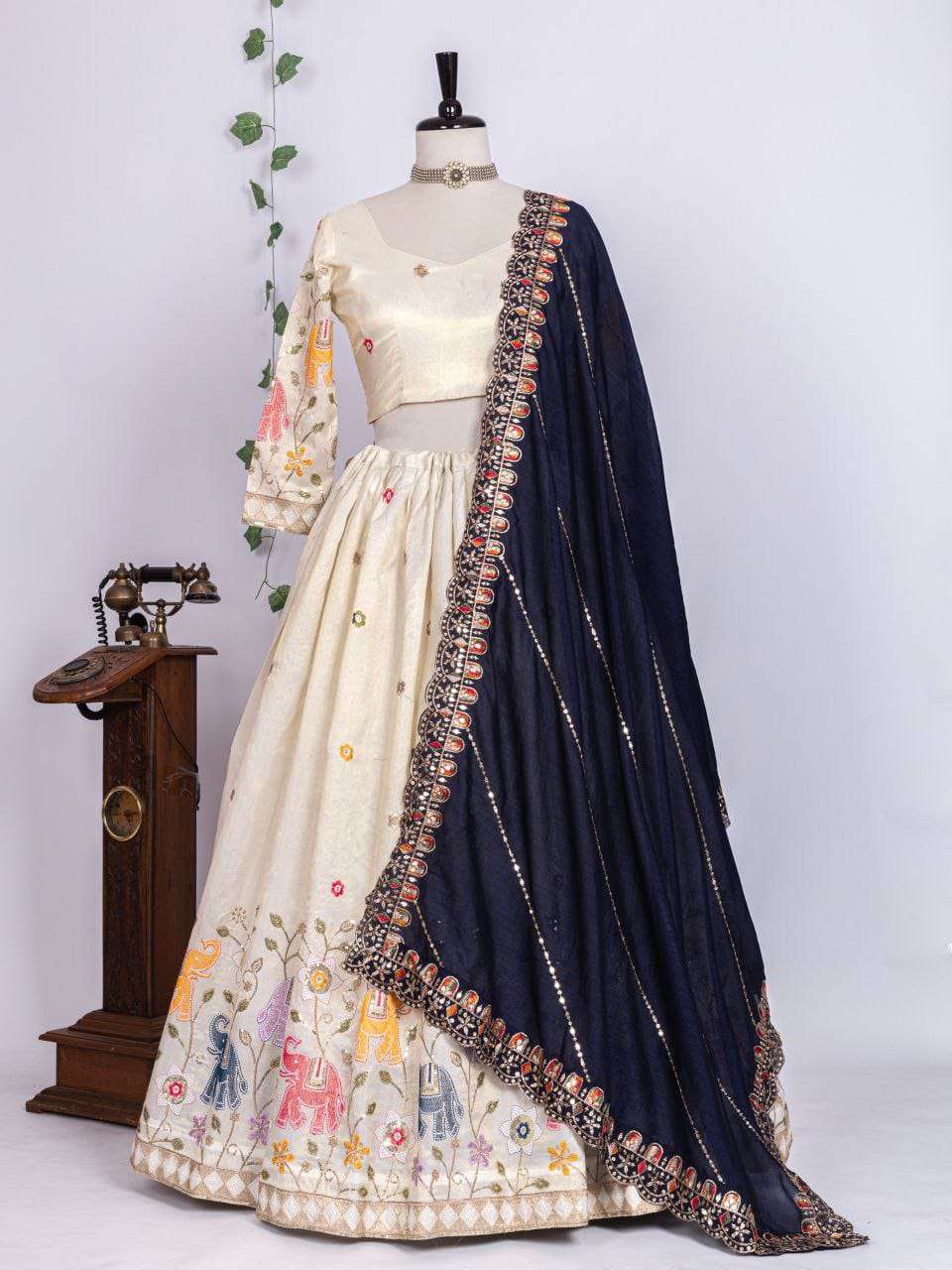 NAVAY VOL-36 BY ASLIWHOLESALE DESIGNER PURE SILK EMBROIDERY LEHENGAS-00294