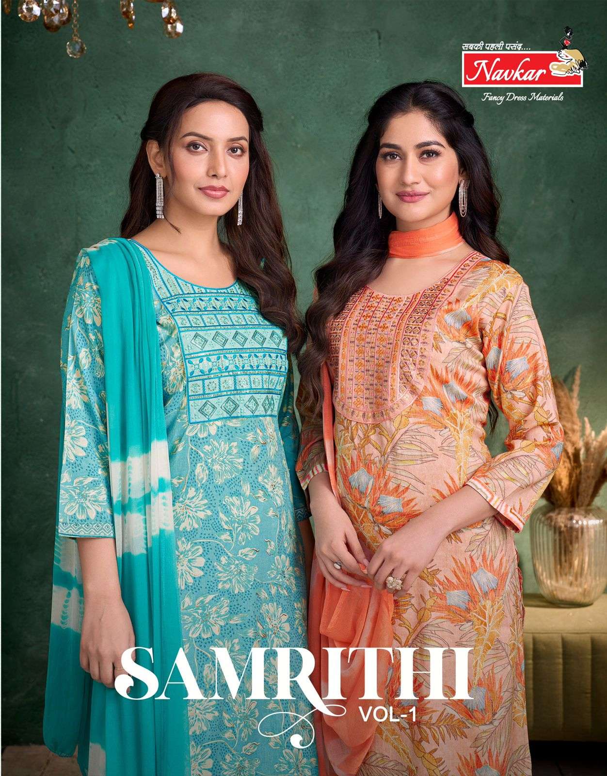 NAVKAR SAMRITHI VOL-01 1001 TO 1008 SERIES PURE CAPSULE PRINTED DRESSES-00014