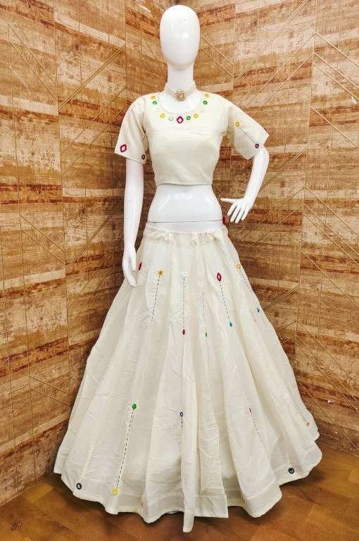 NAVRATRI VOL-13 BY ASLIWHOLESALE DESIGNER PURE COTTON PRINTED LEHENGA-00029