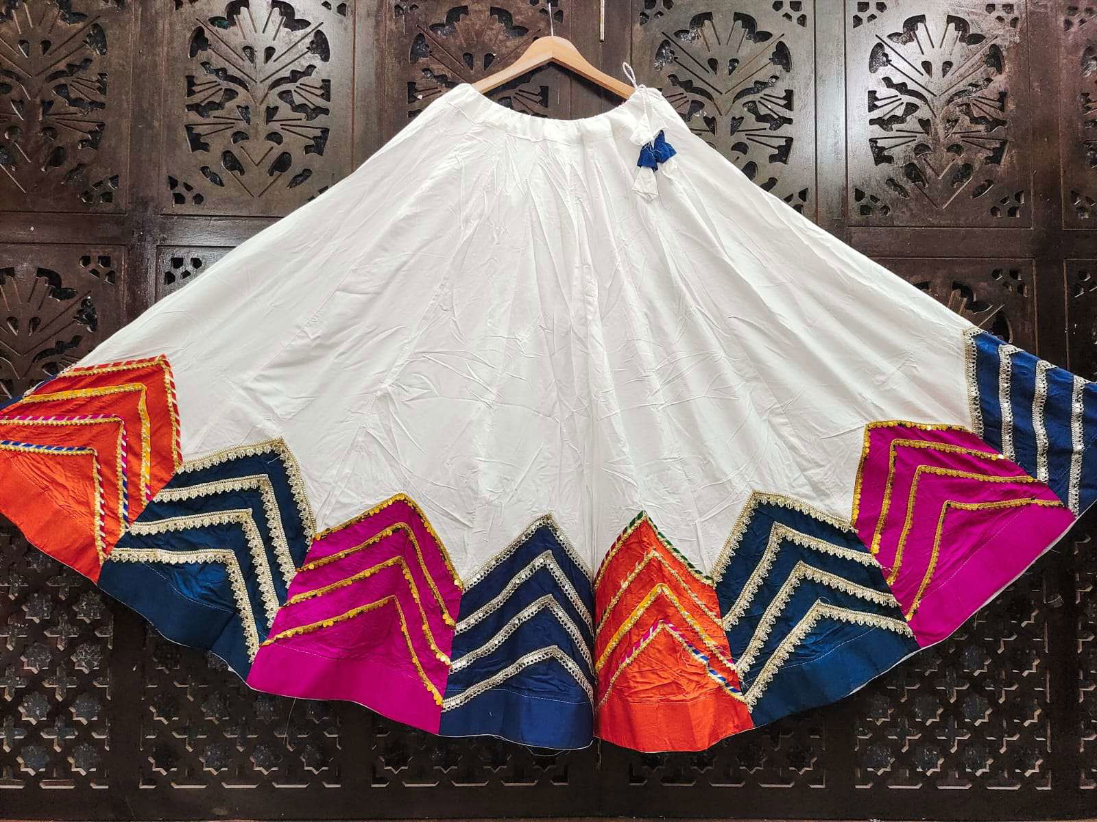 NAVRATRI VOL-16 BY ASLIWHOLESALE DESINGER PURE RAYON COTTON EMBROIDERY PRINTED LEHNGAS-00029