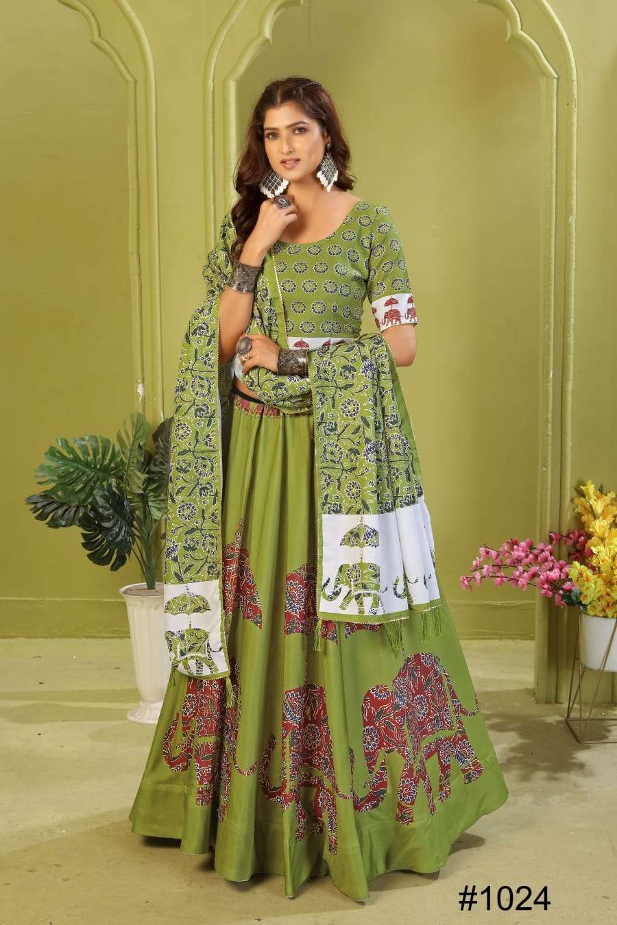 NAVYA VOL-13 BY ASLIWHOLESALE DESIGNER PURE RAYON COTTON EMBROIDERY PRINTED LEHENGAS-00294