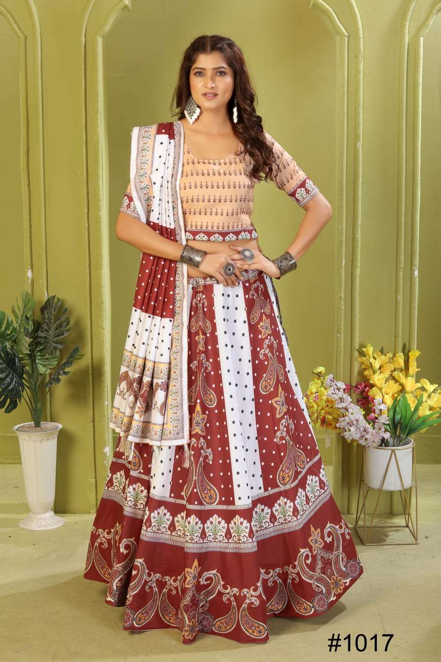NAVYA VOL-21 BY ASLIWHOLESALE DESIGNER PURE RAYON COTTON EMBROIDERY LEHENGAS-00294