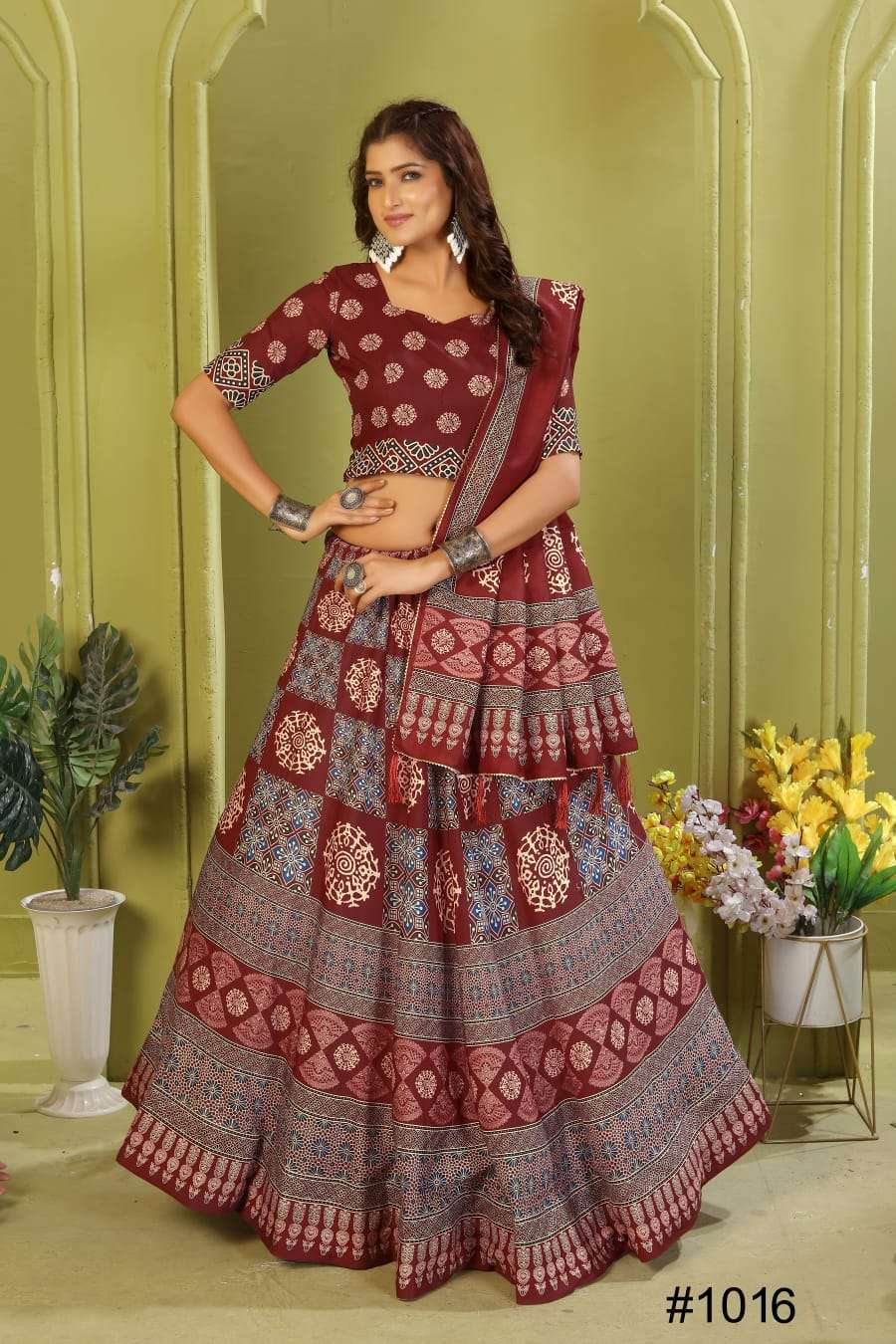 NAVYA VOL-22 BY ASLIWHOLESALE DESIGNER PURE RAYON COTTON EMBROIDERY LEHENGAS-00294