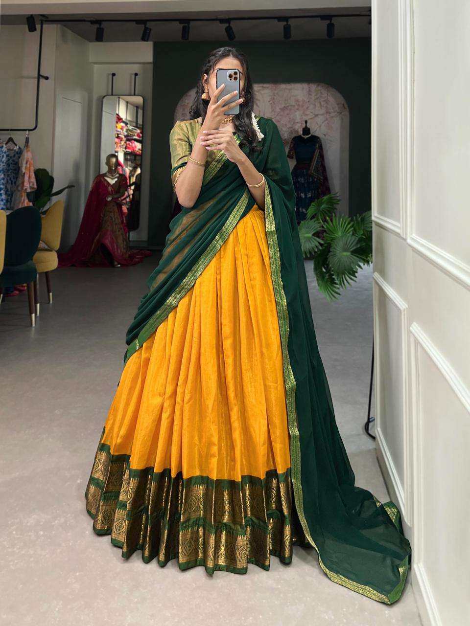 NAVYA VOL-23 BY ASLIWHOLESALE DESIGNER PURE POLYESTER COTTON EMBROIDERY LEHENGAS-00294