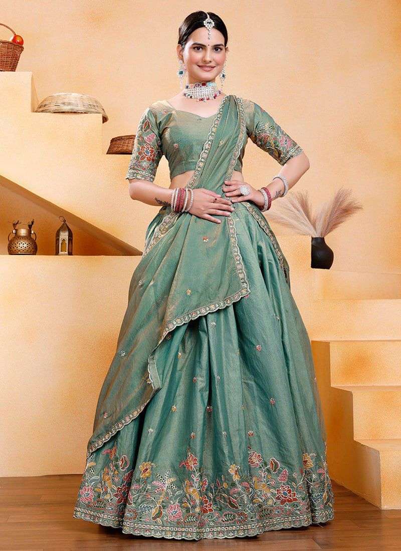 NAVYA VOL-25  BY ASLIWHOLESALE DESIGNER PURE GOLD CRUSH EMBROIDERY PRINTED LEHENGAS-00294