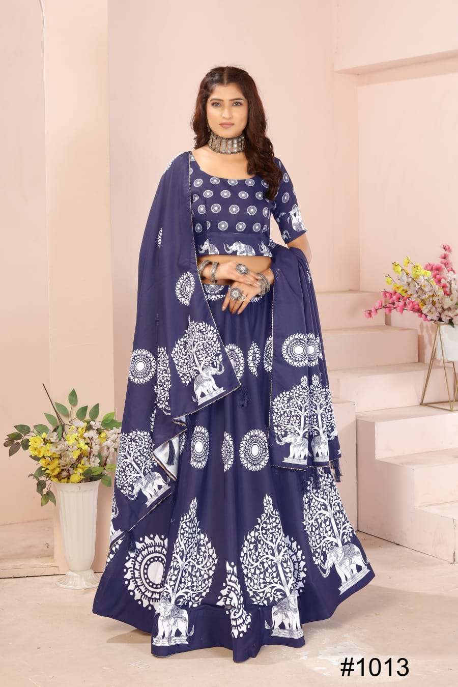 NAVYA VOL-26 BY ASLIWHOLESALE DESIGNER PURE RAYON COTTON EMBROIDERY LEHENGAS-00294