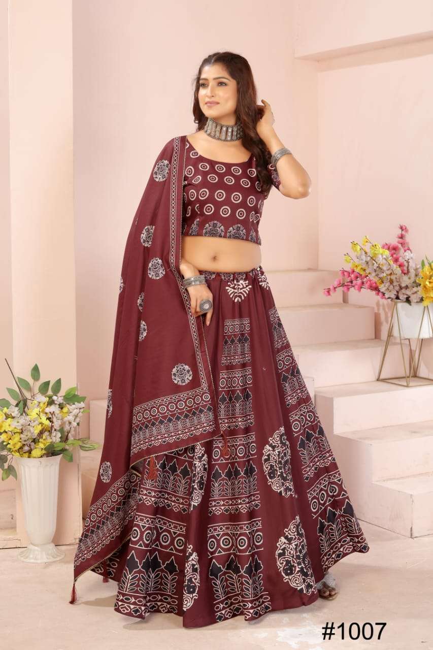 NAVYA VOL-30 BY ASLIWHOLESALE DESIGNER PURE RAYON COTTON EMBROIDERY LEHENGAS-00294