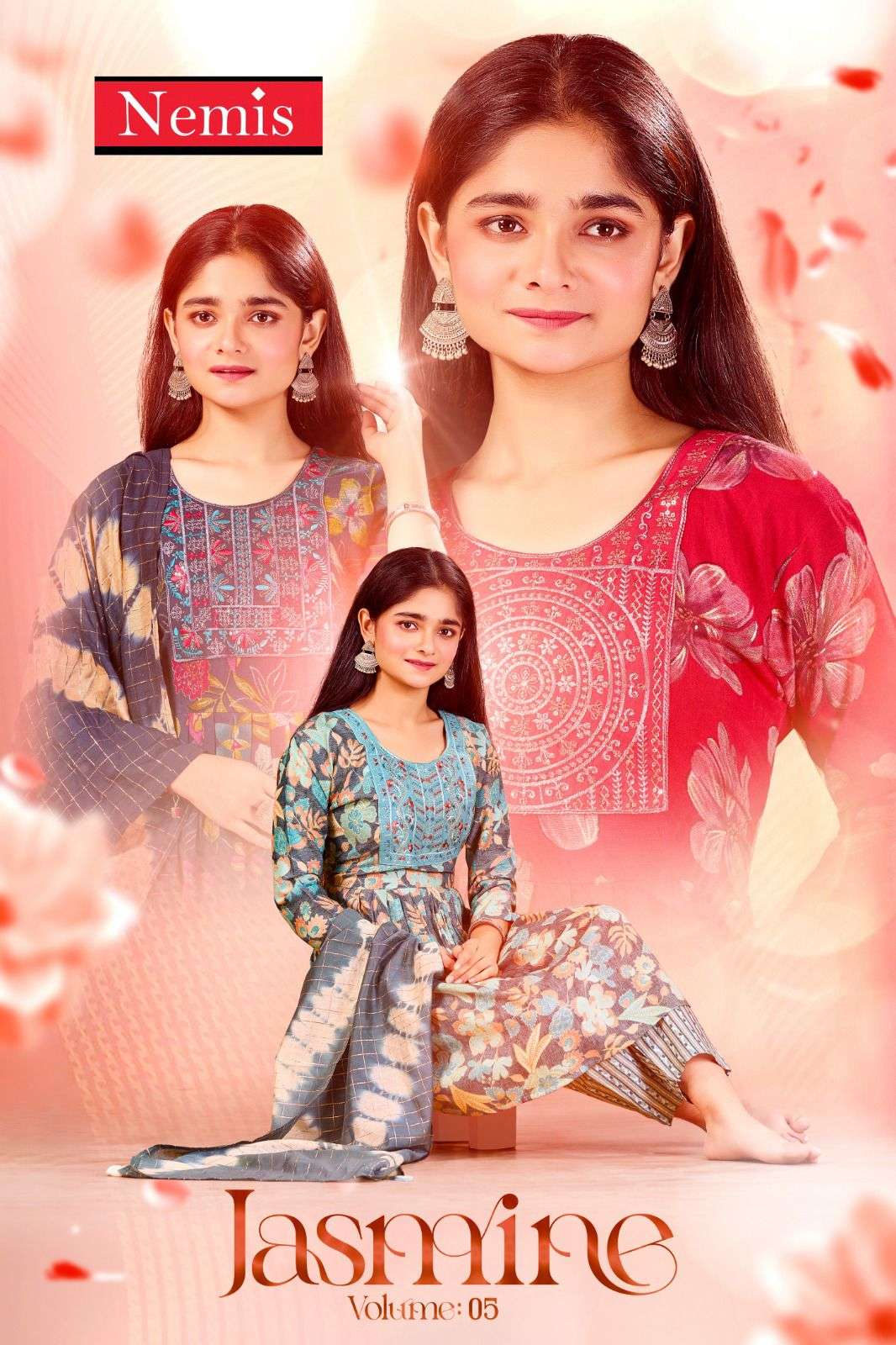 NEMIS JASMINE VOL-05 PURE CAPSULE FOIL PRINTED DRESSES-00140