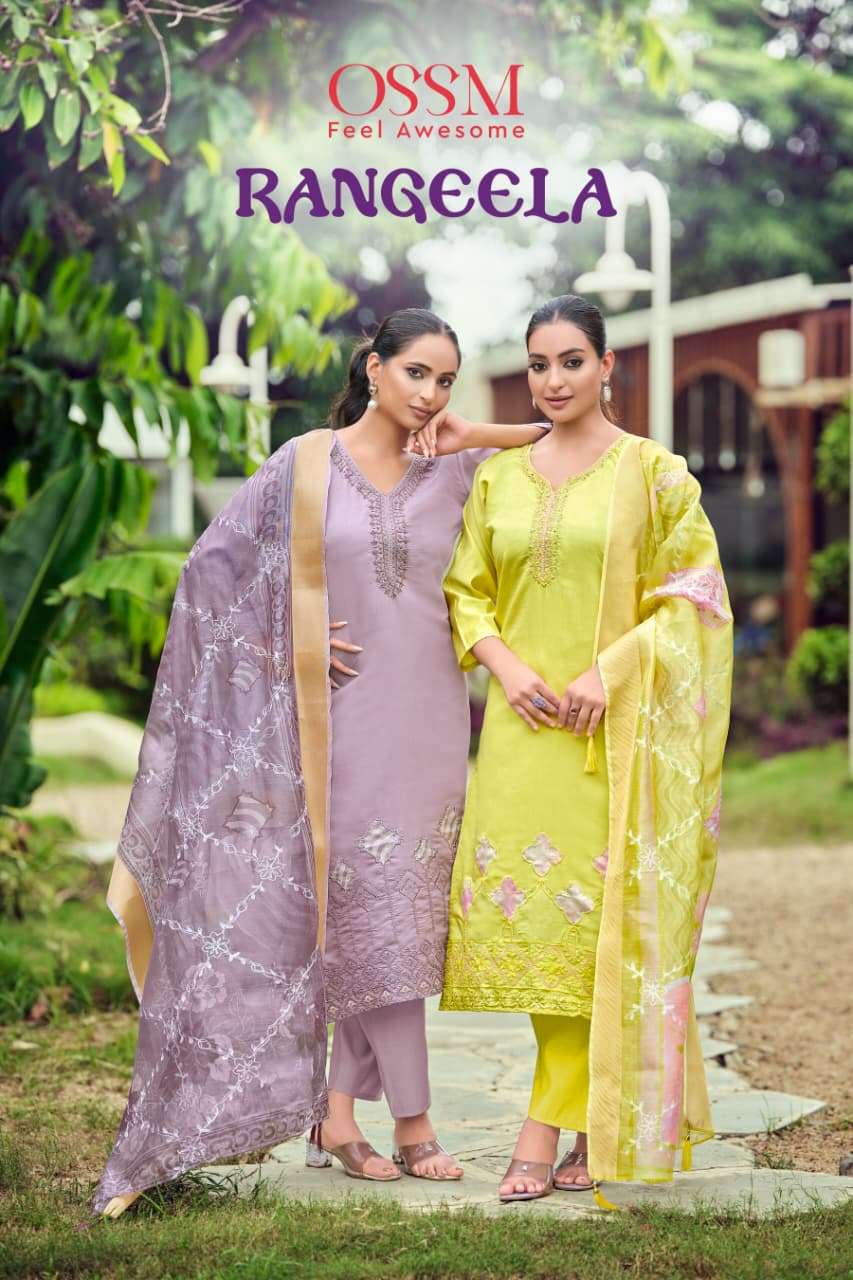 OSSM RANGEELA 1001 TO 1006 SERIES PURE VISCOSE ROMAN SILK DRESSES-00140