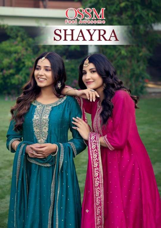 OSSM SHAYRA PURE VISCOSE SILK EMBROIDERY DRESSES-00014
