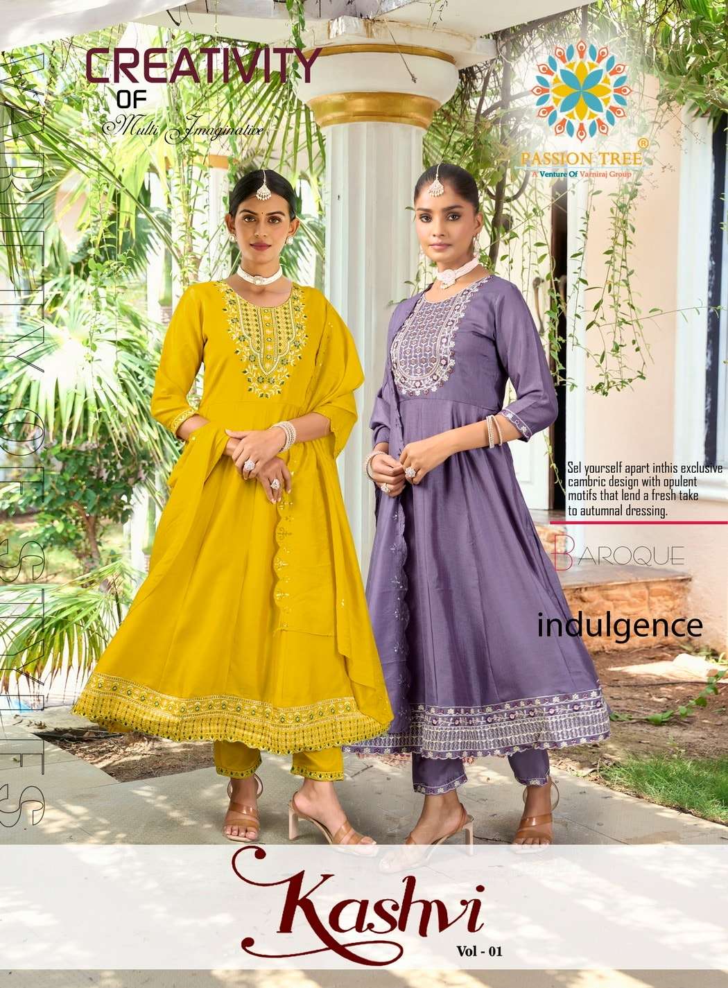 PASSION TREE KASHVI VOL-01 PURE VICHITRA SILK DRESSES-00014