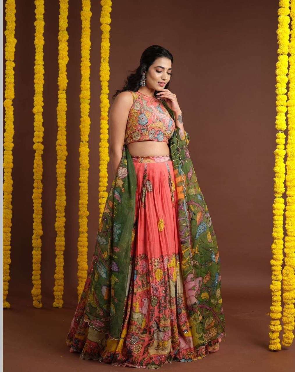 PC-467 BY ASLIWHOLESALE DESIGNER PURE COTTON PRINTED NAVRATRI LEHENGA-00045