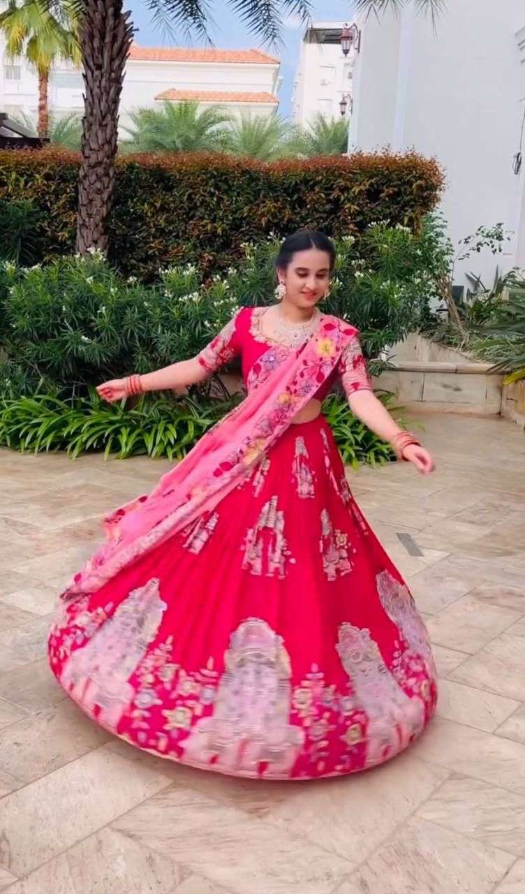 PC-487 BY ASLIWHOLESALE DESIGNER PURE COTTON LEHENGA-00045