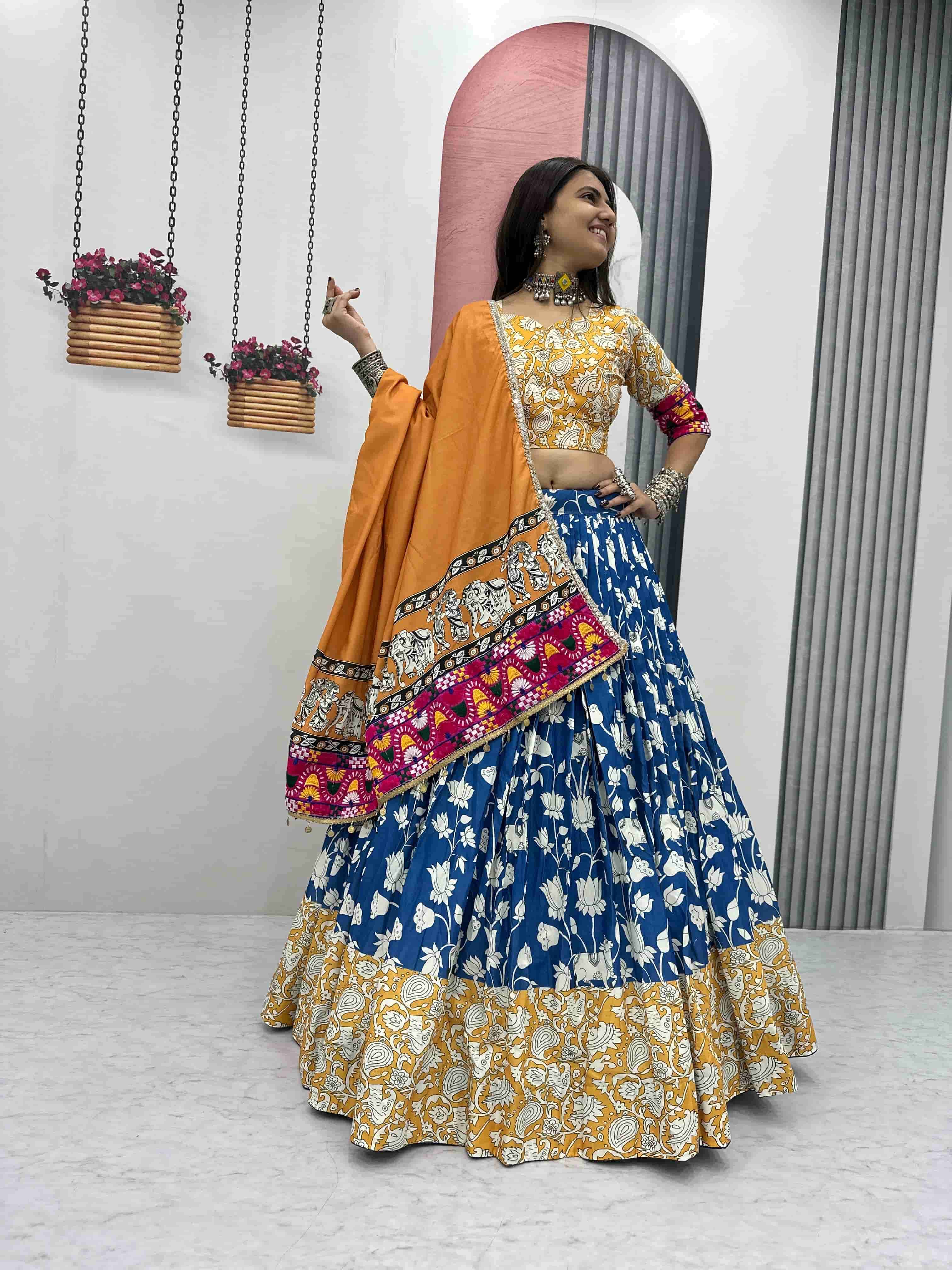 PC-N49 BY ASLIWHOLESALE DESIGNER PURE RAYON COTTON LEHENGA-00045