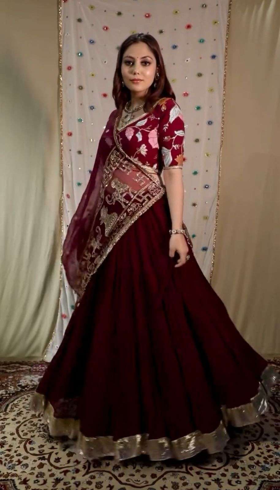 PC-N50 BY ASLIWHOLESALE DESIGNER PURE FAUX GEORGETTE NAVRATRI LEHENGA-00045