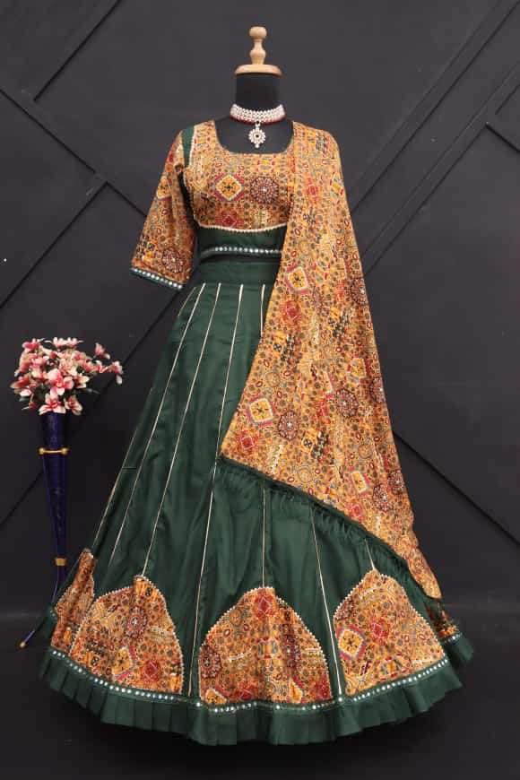 PRINT PATCH BY ASLIWHOLESALE DESIGNER PURE RAYON COTTON EMBROIDERY LEHENGAS-00029