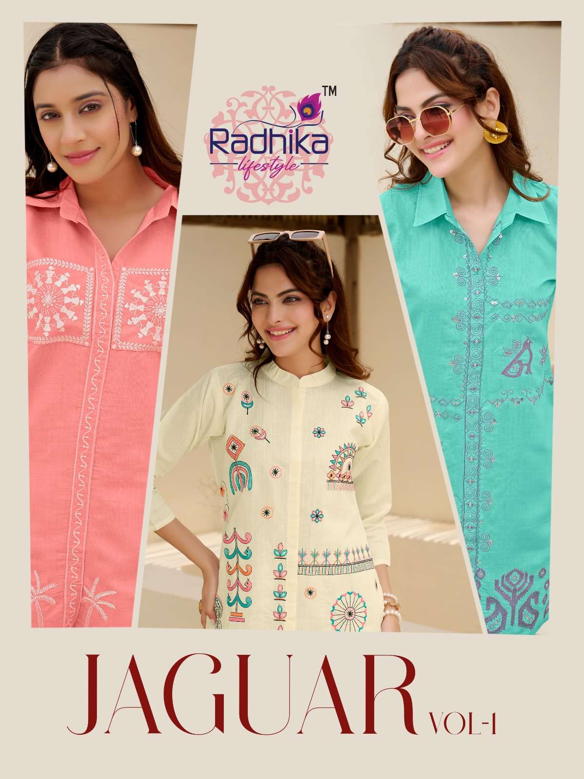 RADHIKA LIFESTYLE JAGUAR VOL-1 1001 TO 1006 SERIES PURE FANCY VERTICAN CO-ORD SET-00014