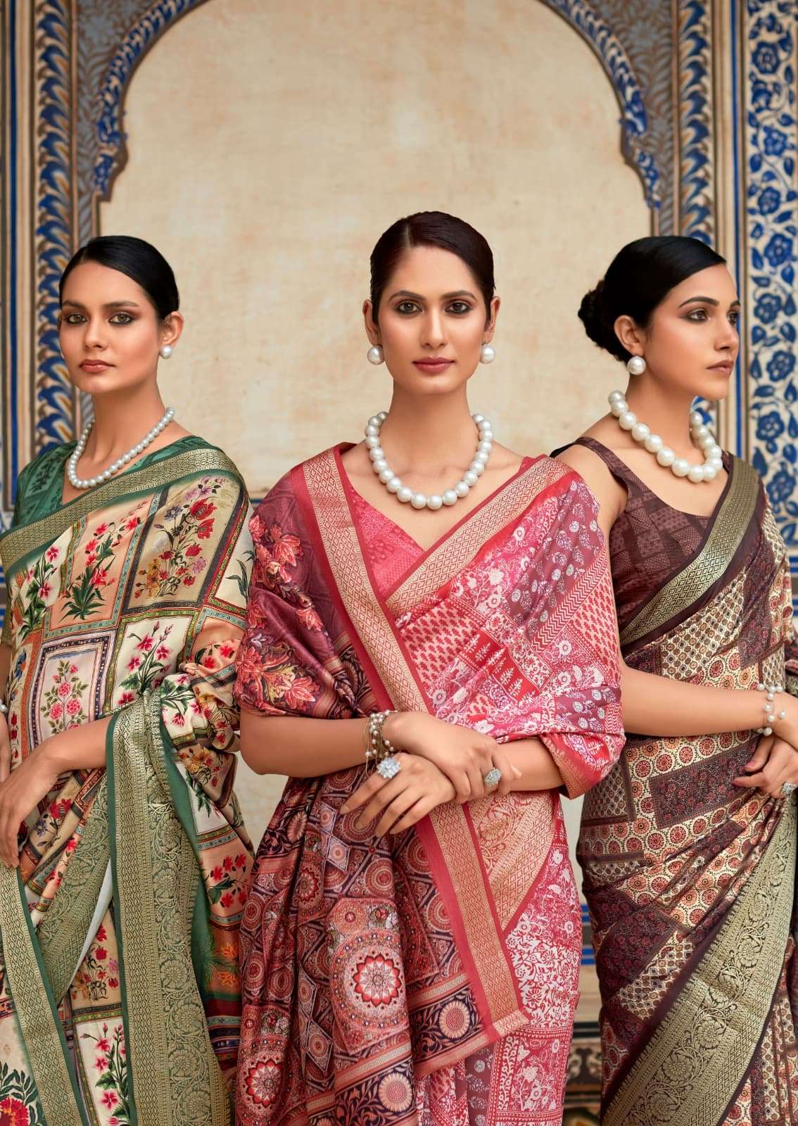 RAJPATH SAARIA SILK 280001 TO 280008 SERIES PURE DOLA HANDLOOM SILK EMBROIDERY PRINTED SAREES-00004