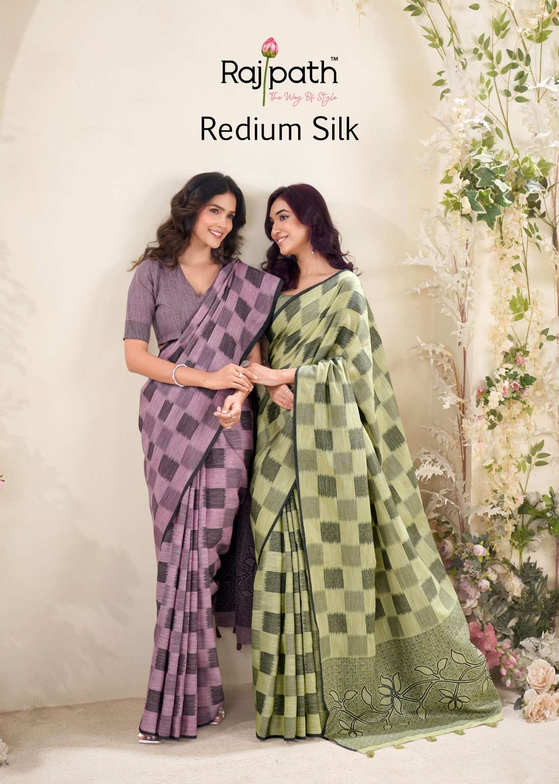 RAJPTAH REDIUM SILK PURE LINEN SILK SAREES-00004