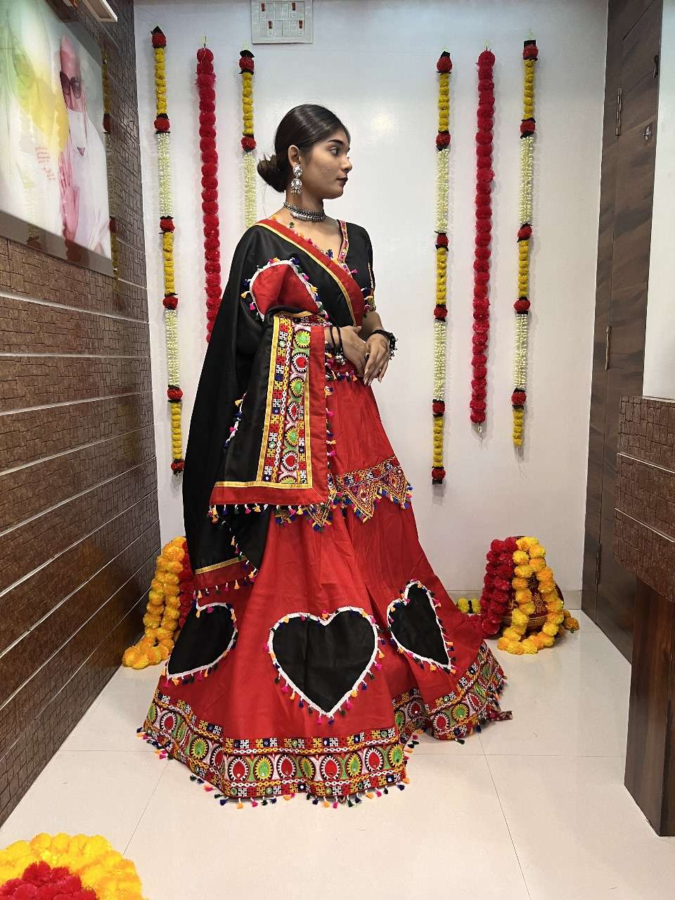 RAJWADI VOL-8 7054 BY AAWIYA DESIGNER FANCY COTTON SILK NAVRATRI LEHENGAS