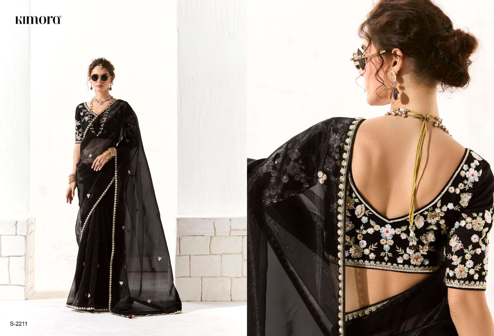 RUNWAY BY ASLIWHOLESALE DESIGNER PURE ORGANZA TISSUE SAREES-00004
