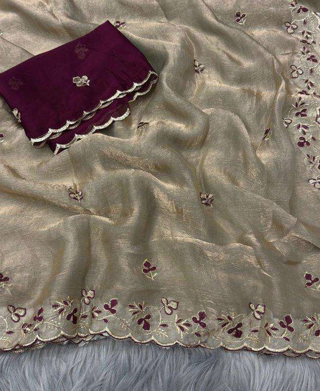 SAMYAK BY ASLIWHOLESALE DESIGNER PURE SILK EMBROIDERY SAREES-00256