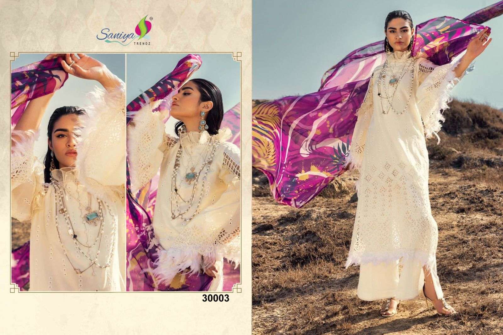 SANIYA TRENDZ ADAN LIBAS VOL-30 PURE COTTON EMBROIDERY PAKISTANI DRESSES-00071