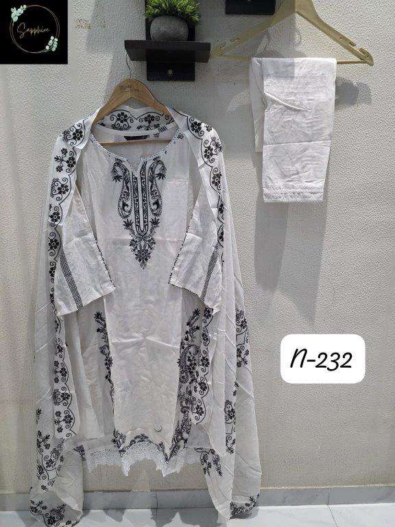 SAPPHIRE AGHA NOORAIN 232 PURE LAWN EMBROIDERY DRESSES-00272