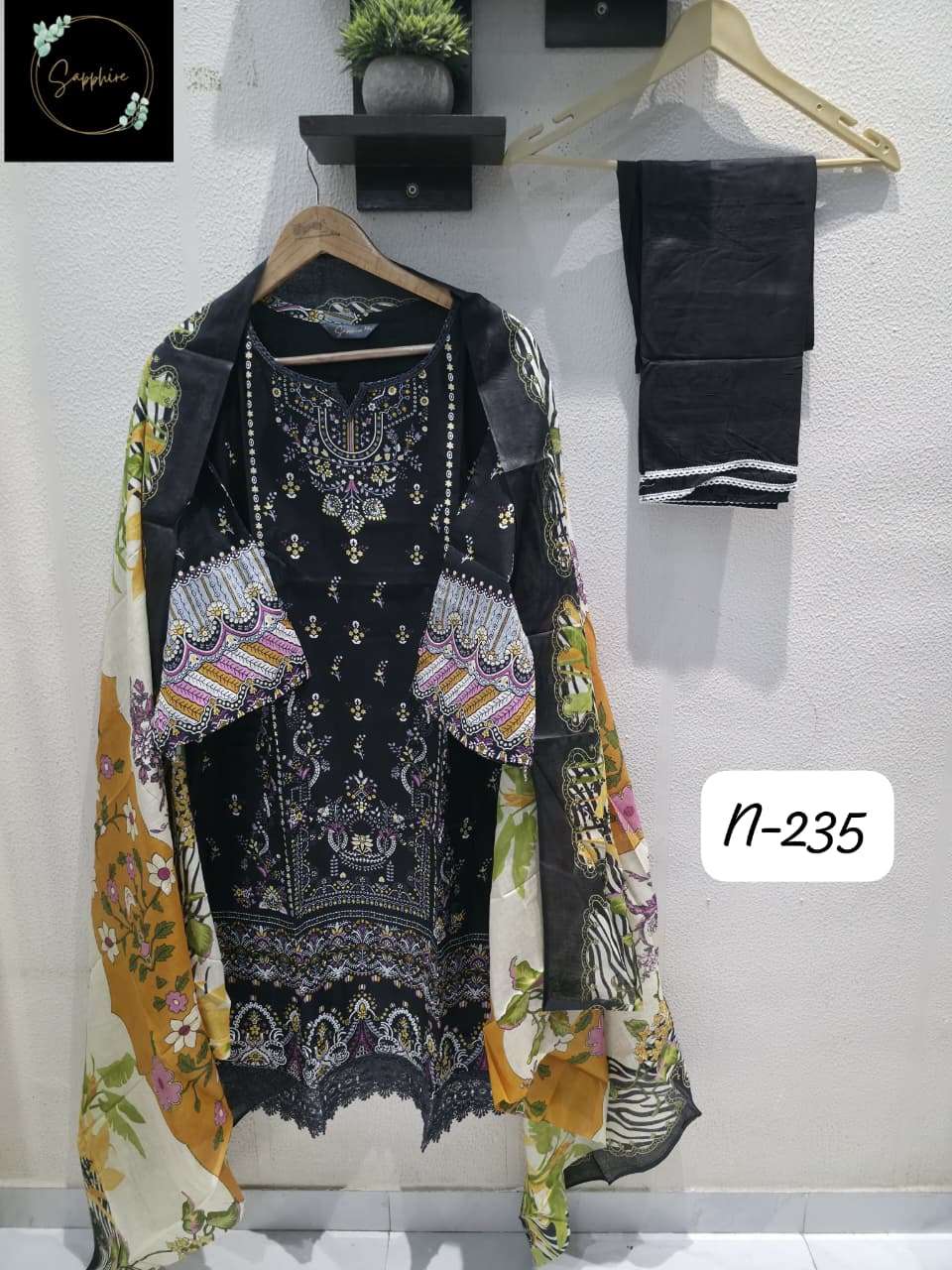 SAPPHIRE AGHA NOORAIN 235 PURE LAWN EMBROIDERY DRESSES-00272