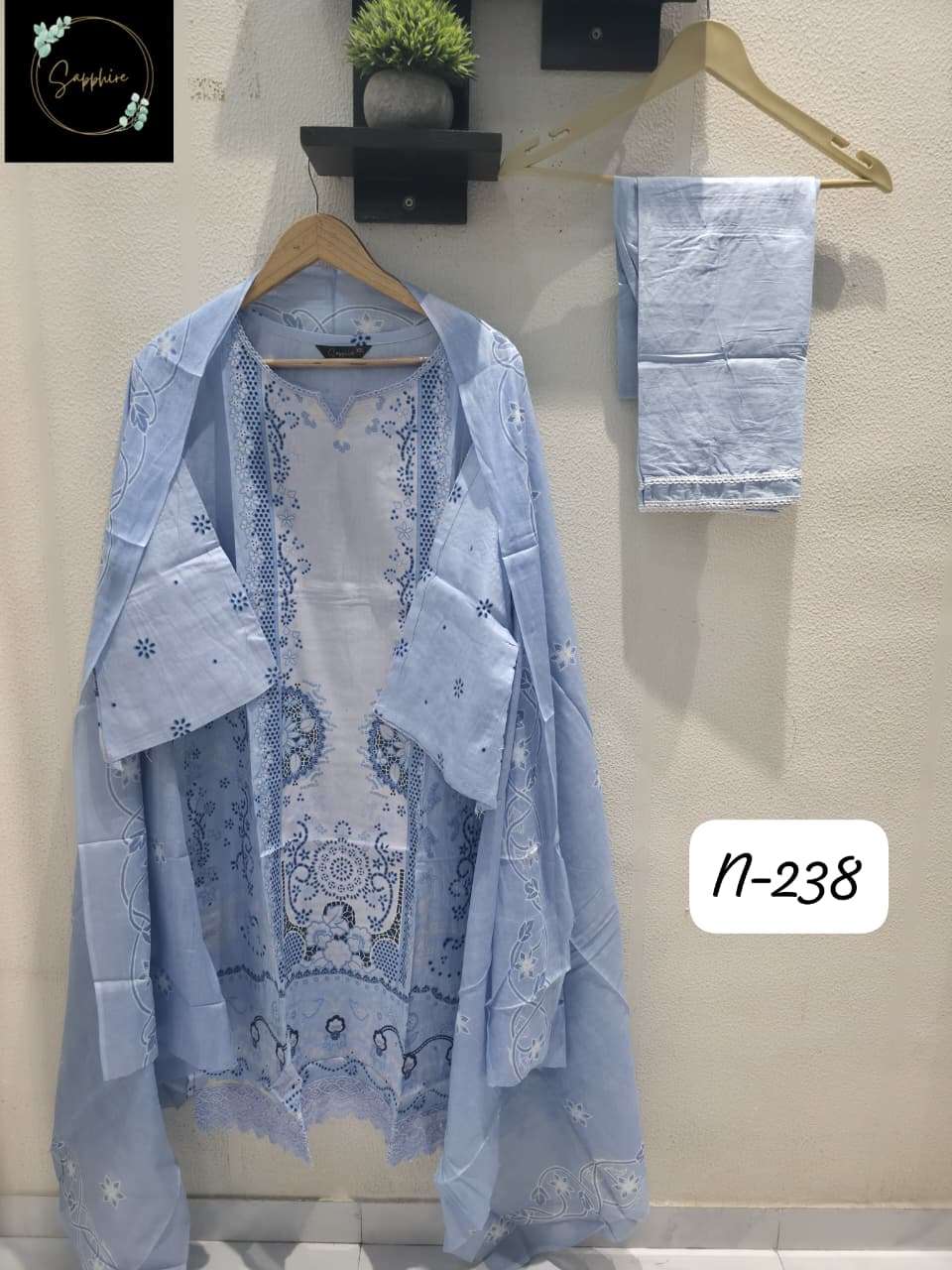SAPPHIRE AGHA NOORAIN -238 PURE LAWN EMBROIDERY DRESSES-00272